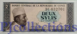 GUINEA 2 SYLIS 1981 PICK 21a UNC - Guinée