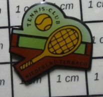 713B  Pin's Pins / Beau Et Rare / SPORTS / TENNIS CLUB TC NIEDERLAUTERBACH TO THE FUTURE - Tennis