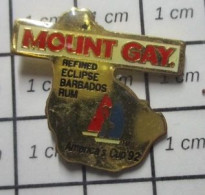 713B  Pin's Pins / Beau Et Rare / BOISSONS / RHUM MOUNT GAY AMERICA'S CUP BATEAU VOILIER - Beverages