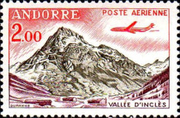 Andorre (F) Avion N** Yv:5/8 Vallée D'Inclès - Correo Aéreo