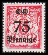 1923. DANZIG. 75 Pfennige On 100 MARK Hinged. (MICHEL 188) - JF544165 - Neufs