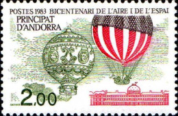 Andorre (F) Poste N** Yv:310 Mi 331 Bicentenaire De Air & De L'Espace (Thème) - Fesselballons