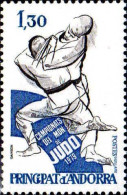 Andorre (F) Poste N** Yv:281 Mi:302 Campionats Del Mon Judo (Thème) - Judo