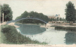 FRANCE - Châlons Sur Marne - Vue Sur La Passerelle - Vue D'ensemble - Un Lac - Animé - Carte Postale Ancienne - Châlons-sur-Marne