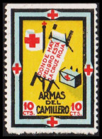 1936. ESPANA. LA CRUZ ROJA ARMAS DEL CAMILIERO 10 Cts Perforated. Motive Red Cross And Medicine. Hinged.  - JF544252 - Croix-Rouge