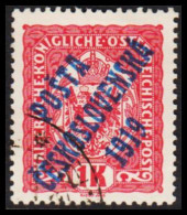 1919. CESKOSLOVENSKO. POSTA CESKOSLOVENSKA 1919 On  1 K. ÖSTERREICH.  - JF544281 - Used Stamps