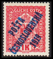 1919. CESKOSLOVENSKO. POSTA CESKOSLOVENSKA 1919 On  1 K. ÖSTERREICH. HINGED. - JF544282 - Ongebruikt