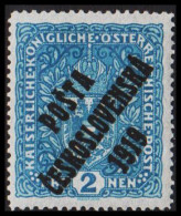 1919. CESKOSLOVENSKO. POSTA CESKOSLOVENSKA 1919 On 2 KRONEN. ÖSTERREICH. HINGED. - JF544283 - Nuevos