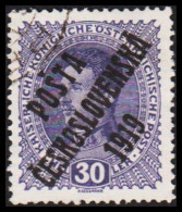 1919. CESKOSLOVENSKO. POSTA CESKOSLOVENSKA 1919 On 30 HELLER Kaiser Karl I. ÖSTERREICH.  - JF544290 - Used Stamps
