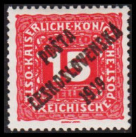 1919. CESKOSLOVENSKO. POSTA CESKOSLOVENSKA 1919 On 15 HELLER Portomarken Von 1916 ÖSTERREICH. Hinged. - JF544297 - Unused Stamps