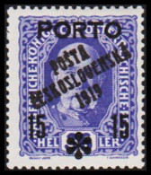 1919. CESKOSLOVENSKO. POSTA CESKOSLOVENSKA 1919 15 15 On 36 HELLER Portomarken Von 1916/1917 ÖSTERREICH. H... - JF544302 - Unused Stamps