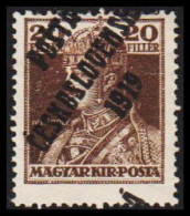 1919. CESKOSLOVENSKO. POSTA CESKOSLOVENSKA 1919 On 20 FILLER Karl IV MAGYAR KIR POSTA. Hinged. - JF544318 - Nuevos