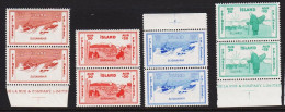 1933. ISLAND. Charity Stamps. Complete Set In Pairs Never Hinged, Two With Print In Margi... (Michel 168-171) - JF544345 - Neufs