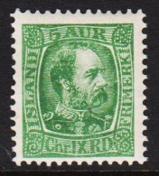 __1902. ISLAND. King Christian IX. 5 Aur Green. Beautiful Never Hinged Stamp.  (Michel 37) - JF544347 - Ungebraucht