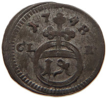 GERMAN STATES PFENNIG 1748 BRANDENBURG BAYREUTH Friedrich 1735-1763 #t032 0497 - Groschen & Andere Kleinmünzen