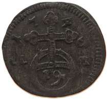 GERMAN STATES PFENNIG 1746 BRANDENBURG BAYREUTH Friedrich 1735-1763 #t032 0495 - Groschen & Andere Kleinmünzen