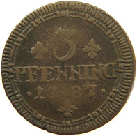 GERMAN STATES 3 PFENNIG 1787 MÜNSTER DOMKAPITEL #t032 1119 - Groschen & Andere Kleinmünzen