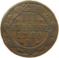 GERMAN STATES 3 PFENNIG 1750 ROSTOCK #t032 0983 - Groschen & Andere Kleinmünzen