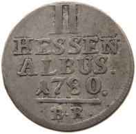 GERMAN STATES 2 ALBUS 1780 HESSEN KASSEL Friedrich II. 1760-1785 #t032 0867 - Monedas Pequeñas & Otras Subdivisiones