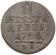 GERMAN STATES 2 ALBUS 1780 HESSEN KASSEL Friedrich II. 1760-1785 #t032 0867 - Kleine Munten & Andere Onderverdelingen