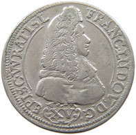 GERMAN STATES 15 KREUZER 1693 SCHLESIN BRESLAU BISTUM Franz Ludwig Von Pfalz-Neuburg, 1683-1732 #t032 0633 - Piccole Monete & Altre Suddivisioni