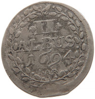 GERMAN STATES 2 ALBUS 1694 HESSEN DARMSTADT Ernst Ludwig 1678-1739. #t032 0849 - Small Coins & Other Subdivisions