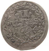GERMAN STATES 2 ALBUS 1694 HESSEN DARMSTADT Ernst Ludwig 1678-1739. #t032 0849 - Groschen & Andere Kleinmünzen