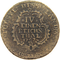 GERMAN STATES 1/4 TALER 1767 HESSEN KASSEL ZEITGENÖSSISCHE FÄLSCHUNG #t032 0935 - Small Coins & Other Subdivisions