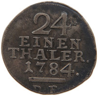 GERMAN STATES 1/24 TALER 1784 HESSEN KASSEL Friedrich II. 1760-1785. #t032 0899 - Groschen & Andere Kleinmünzen