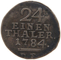 GERMAN STATES 1/24 TALER 1784 HESSEN KASSEL Friedrich II. 1760-1785. #t032 0899 - Monedas Pequeñas & Otras Subdivisiones