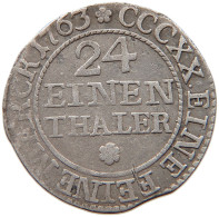 GERMAN STATES 1/24 TALER 1763 SACHSEN SACHSEN ALBERTINISCHE LINIE Friedrich August II. 1733-1763 #t032 0799 - Kleine Munten & Andere Onderverdelingen