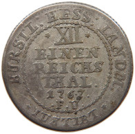 GERMAN STATES 1/12 TALER 1767 HESSEN KASSEL Friedrich II. 1760-1785 #t032 0859 - Kleine Munten & Andere Onderverdelingen