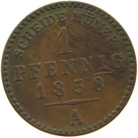 GERMAN STATES 1 PFENNIG 1858 REUSS JÜNGERE LINIE Heinrich LXVII. 1854-1867 #t032 1031 - Monedas Pequeñas & Otras Subdivisiones