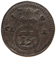 GERMAN STATES 1 PFENNIG 1750 BRANDENBURG BAYREUTH Friedrich 1735-1763 #t032 0533 - Petites Monnaies & Autres Subdivisions