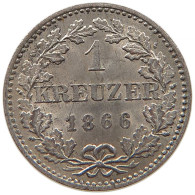 GERMAN STATES 1 KREUZER 1866 FRANKFURT #t032 1095 - Petites Monnaies & Autres Subdivisions