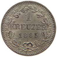 GERMAN STATES 1 KREUZER 1865 FRANKFURT #t032 1091 - Kleine Munten & Andere Onderverdelingen