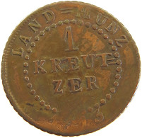 GERMAN STATES 1 KREUZER 1813 BADEN DURLACH Carl Ludwig Friedrich 1811-1818 #t032 0679 - Piccole Monete & Altre Suddivisioni