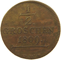 GERMAN STATES 1/2 GROSCHEN 1809 WALDECK Friedrich 1763-1812 #t032 0953 - Groschen & Andere Kleinmünzen