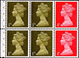 GB Poste N** Yv: 472-476 Elisabeth II (Bloc De 6 Provenant De Carnet) - Ungebraucht