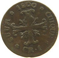 SWITZERLAND KREUZER 1800 NEUENBURG Friedrich Wilhelm III. 1797 - 1805 #t032 1011 - Monetazione Cantonale