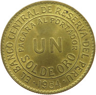 PERU SOL 1954 UNC #t029 0407 - Pérou