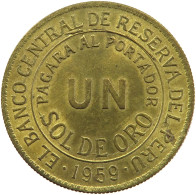 PERU SOL 1959 DIE ERROR #t029 0421 - Perú