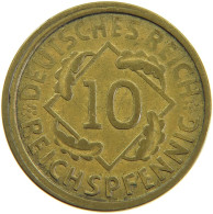 GERMANY WEIMAR 10 REICHSPFENNIG Verprägung: Rückseite = Incuse Vorderseite #t032 0457 - 10 Rentenpfennig & 10 Reichspfennig