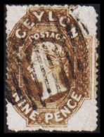 1861-1863. CEYLON. Victoria. NINE PENCE Perforated.  (MICHEL 19) - JF544389 - Ceylan (...-1947)