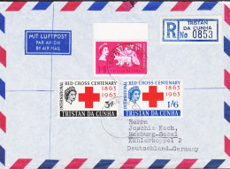 1964. TRISTAN Da CUNHA. Elizabeth. 1/6 FREEDOM FOR HUNGER And Complete Set Red Cross On Reg... (Michel 68-70) - JF544394 - Tristan Da Cunha