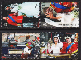 2011. TRISTAN Da CUNHA. Royal Wedding Prince William And Catherine Middleton In Complet... (MICHEL 1086-1089) - JF544407 - Tristan Da Cunha