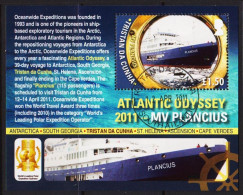 2011. TRISTAN Da CUNHA. ATLANTIC ODYSSEY 2011  MV PLANCIUS Block.  (MICHEL Block 60) - JF544409 - Tristan Da Cunha