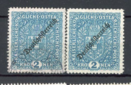 AUTRICHE - 1918 Yv. N° 184, 184a Dentelé 11 1/2   *  2k Surchargé  Cote 110   Euro  BE  2 Scans - Ungebraucht