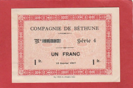 Pas De Calais - Compagnie De Bethune - Un Franc - Notgeld