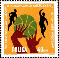 Pologne Poste N** Yv:1284/1289 13.Championnats D'Europe De Basket Masculin 1289 Pet.def.gomme - Unused Stamps